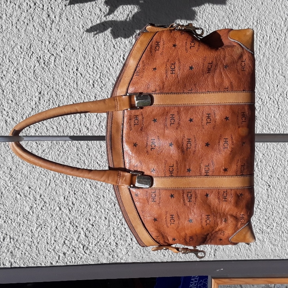 💥Vintage HCL Leather Handbag Made in Germany Rare Color! 💥 - Picture 8 of 14